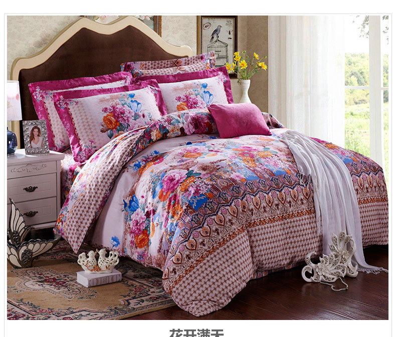 加厚全棉斜纹磨毛大版花床上用品四件套 厂家直供，特价批发全解析